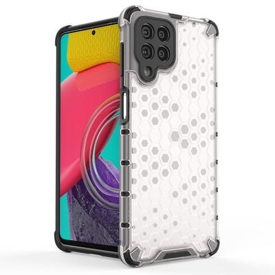 Honeycomb case armored cover with a gel frame for Samsung Galaxy M53 5G transparent — Hurtel