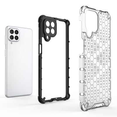 Honeycomb case armored cover with a gel frame for Samsung Galaxy M53 5G black — Hurtel