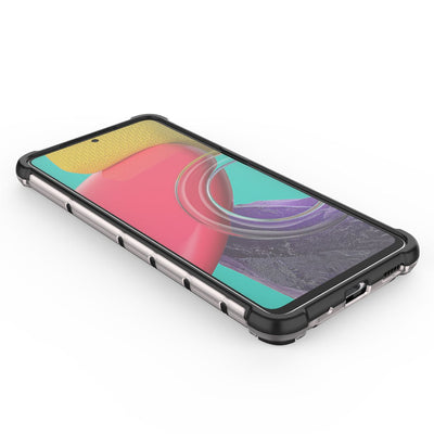 Honeycomb case armored cover with a gel frame for Samsung Galaxy M53 5G black — Hurtel