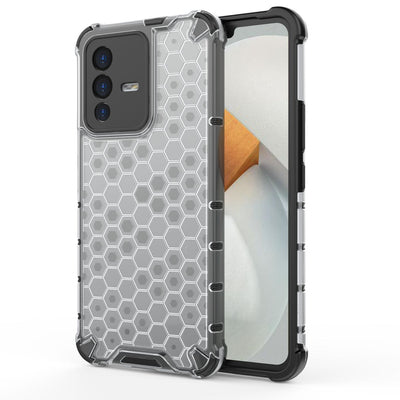 Honeycomb case armored cover with a gel frame for Vivo V23 5G transparent — Hurtel