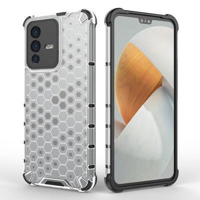 Honeycomb case armored cover with a gel frame for Vivo V23 5G transparent — Hurtel
