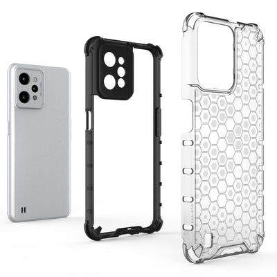 Honeycomb case armored cover with a gel frame Realme C31 transparent — Hurtel