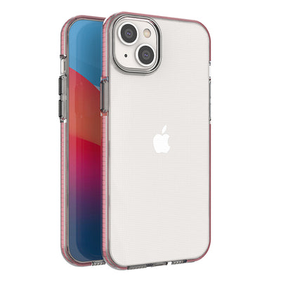 Spring Case case for iPhone 14 Plus silicone case with a frame light pink — Hurtel