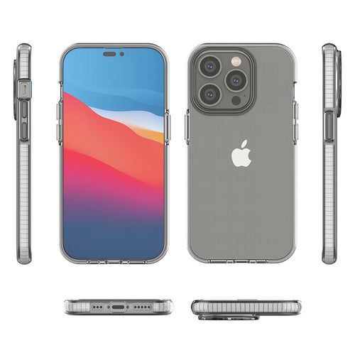 Spring Case case for iPhone 14 Pro silicone case with a frame light blue — Hurtel