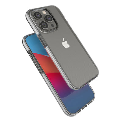 Spring Case case for iPhone 14 Pro silicone case with a frame light blue — Hurtel