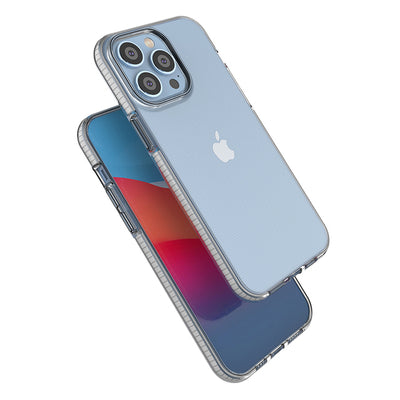 Spring Case case for iPhone 14 Pro Max silicone cover with frame black — Hurtel