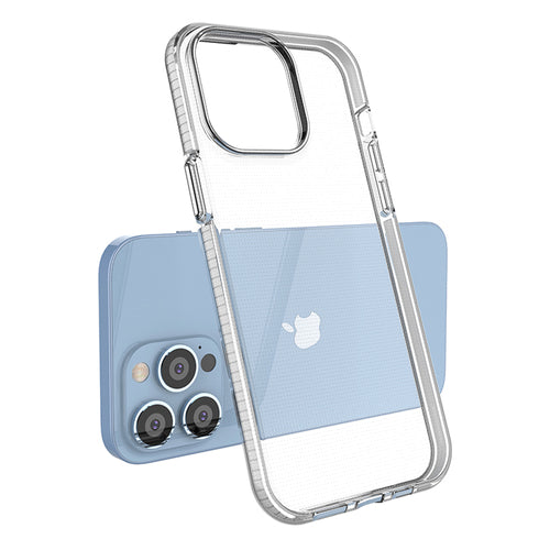 Spring Case for iPhone 14 Pro Max silicone cover with frame light blue — Hurtel