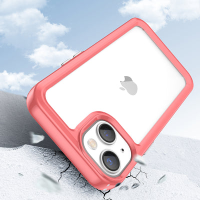 Outer Space Case iPhone 14 hard cover with a gel frame red — Hurtel