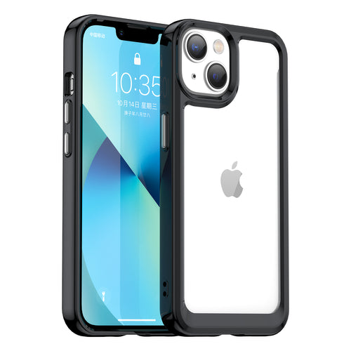 Outer Space Case iPhone 14 Plus hard cover with a gel frame black — Hurtel
