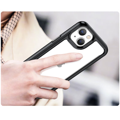 Outer Space Case iPhone 14 Plus hard cover with a gel frame black — Hurtel