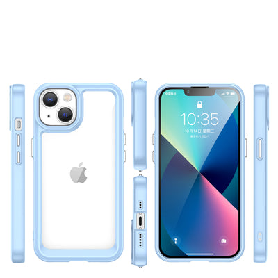 Outer Space Case iPhone 14 Plus hard cover with gel frame blue — Hurtel