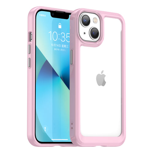 Outer Space Case iPhone 14 Plus hard cover with a gel frame pink — Hurtel