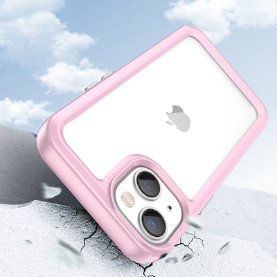 Outer Space Case iPhone 14 Plus hard cover with a gel frame pink — Hurtel