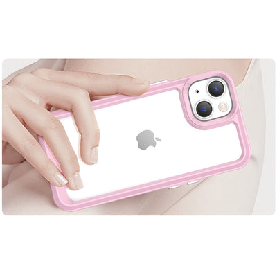 Outer Space Case iPhone 14 Plus hard cover with a gel frame pink — Hurtel