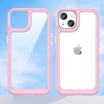 Outer Space Case iPhone 14 Plus hard cover with a gel frame pink — Hurtel