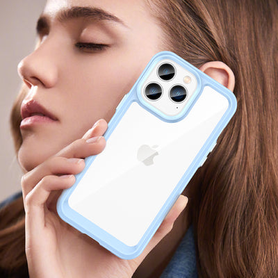 Outer Space Case iPhone 14 Pro hard cover with a gel frame blue — Hurtel