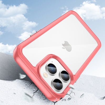Outer Space Case iPhone 14 Pro hard cover with a gel frame red — Hurtel