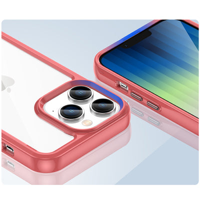 Outer Space Case iPhone 14 Pro hard cover with a gel frame red — Hurtel