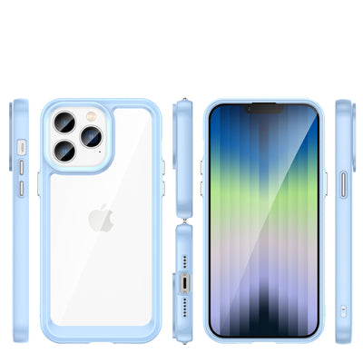 Outer Space Case iPhone 14 Pro Max hard case with a gel frame blue — Hurtel