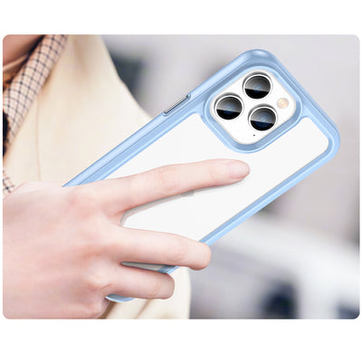 Outer Space Case iPhone 14 Pro Max hard case with a gel frame blue — Hurtel