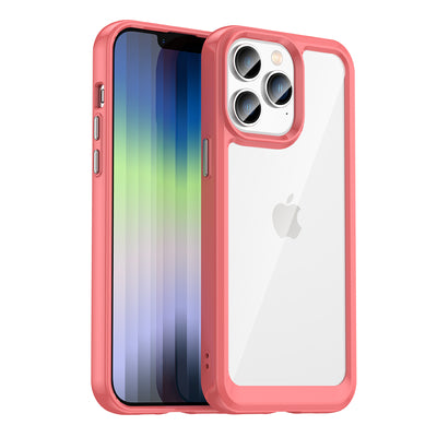 Outer Space Case iPhone 14 Pro Max hard cover with a gel frame red — Hurtel