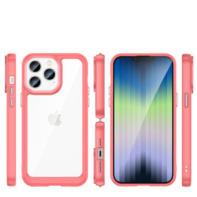 Outer Space Case iPhone 14 Pro Max hard cover with a gel frame red — Hurtel