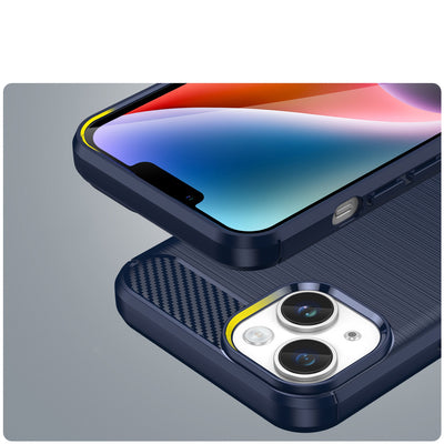 Carbon Case iPhone 14 case flexible gel back cover blue — Hurtel