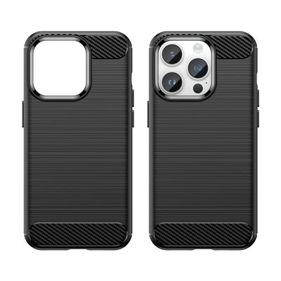 Carbon Case iPhone 14 Pro Max flexible gel back cover black — Hurtel