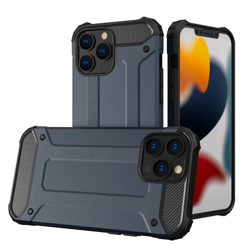 Hybrid Armor case for iPhone 14 Pro armored hybrid cover blue — Hurtel