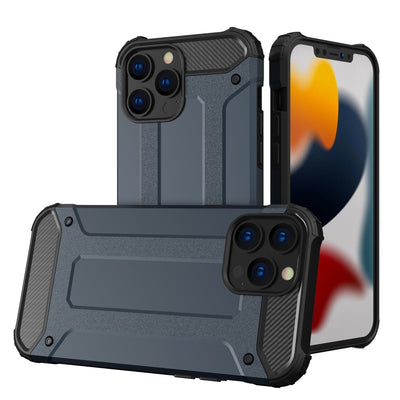 Hybrid Armor case for iPhone 14 Pro Max armored hybrid cover blue — Hurtel
