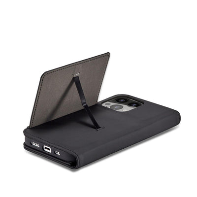 Magnet Card Case case for iPhone 14 Pro flip cover wallet stand black — Hurtel