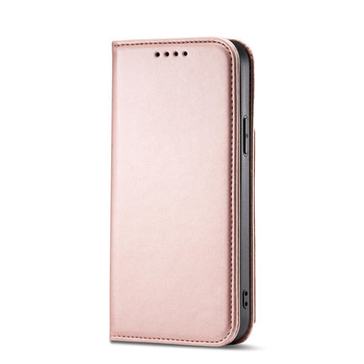 Magnet Card Case case for iPhone 14 Pro flip cover wallet stand pink — Hurtel