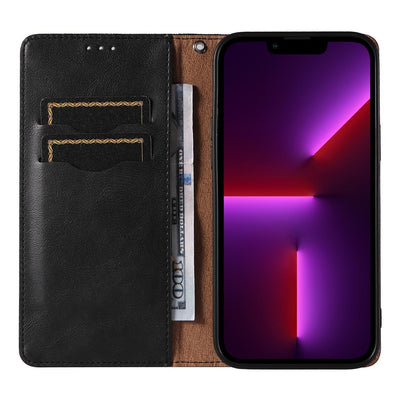 Magnet Strap Case Case for iPhone 14 Plus Flip Wallet Mini Lanyard Stand Black — Hurtel