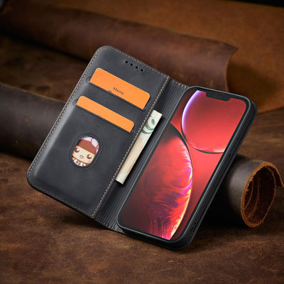 Magnet Fancy Case case for iPhone 14 Pro flip cover wallet stand black — Hurtel