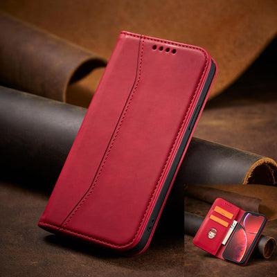 Magnet Fancy Case case for iPhone 14 Pro Max flip cover wallet stand red — Hurtel