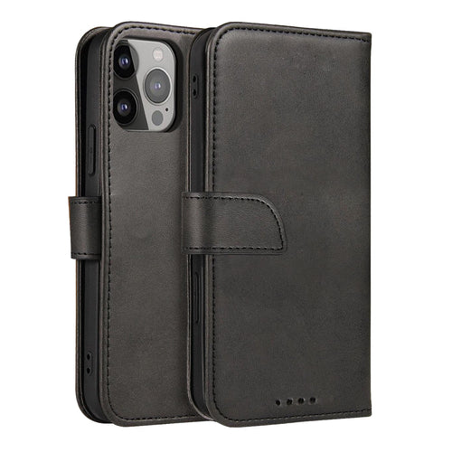Magnet Case an elegant case cover with a flap and stand function iPhone 14 Max black — Hurtel