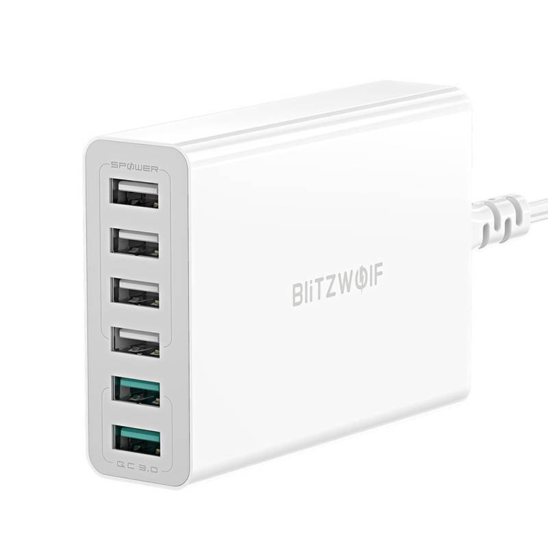 Charger 6x USB  Blitzwolf BW-S15, QC 3.0, 60 W (white) - Image 3