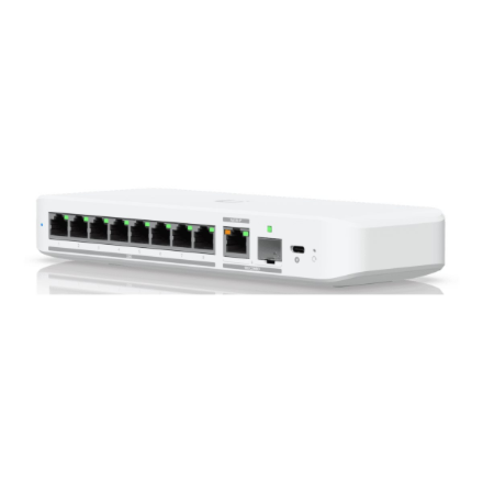 Ubiquiti Flex 2.5G | Flexible, 8-port 2.5 GbE switch | Desktop | Managed | 10 Gbps (RJ-45) ports quantity 1 | SFP+ ports