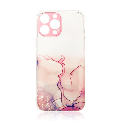 Marble Case for iPhone 12 Pro Gel Cover Marble Pink — Hurtel