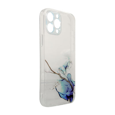 Marble Case for iPhone 12 Pro Gel Cover Marble Blue — Hurtel