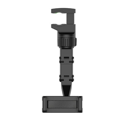 Adjustable car rearview mirror holder for smartphone black — Hurtel