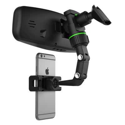 Adjustable car rearview mirror holder for smartphone — Hurtel