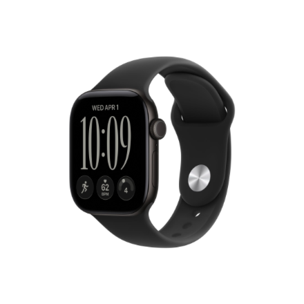 Apple Watch Series 12 GPS 42mm Black Aluminium Case with Black Sport Band - M/L | Apple