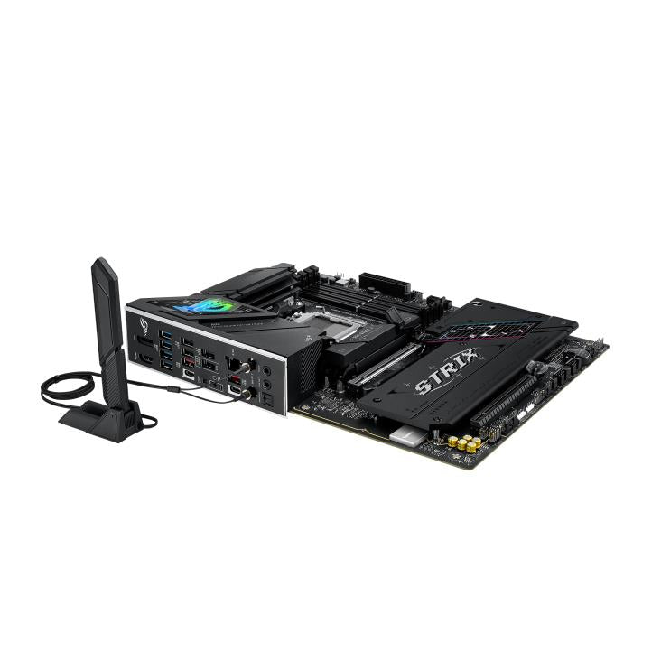 Mainboard ASUS AMD B850 SAM5 ATX Memory DDR5 Memory slots 4 1xPCI-Express 4.0 16x 1xPCI-Express 5.0 16x 4xM.2 1xHDMI 1xDisplayPort 12xUSB 2.0 3xUSB-C 1xUSB-C w/Thunderbolt 1xOptical S/PDIF 1xRJ45 2xAudio port STRIXB850-FGAMINGWIFI
