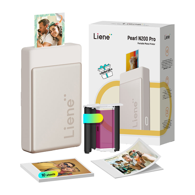 Liene Pearl N200 Pro 2x3" Portable Photo Printer (Gold) - Image 2