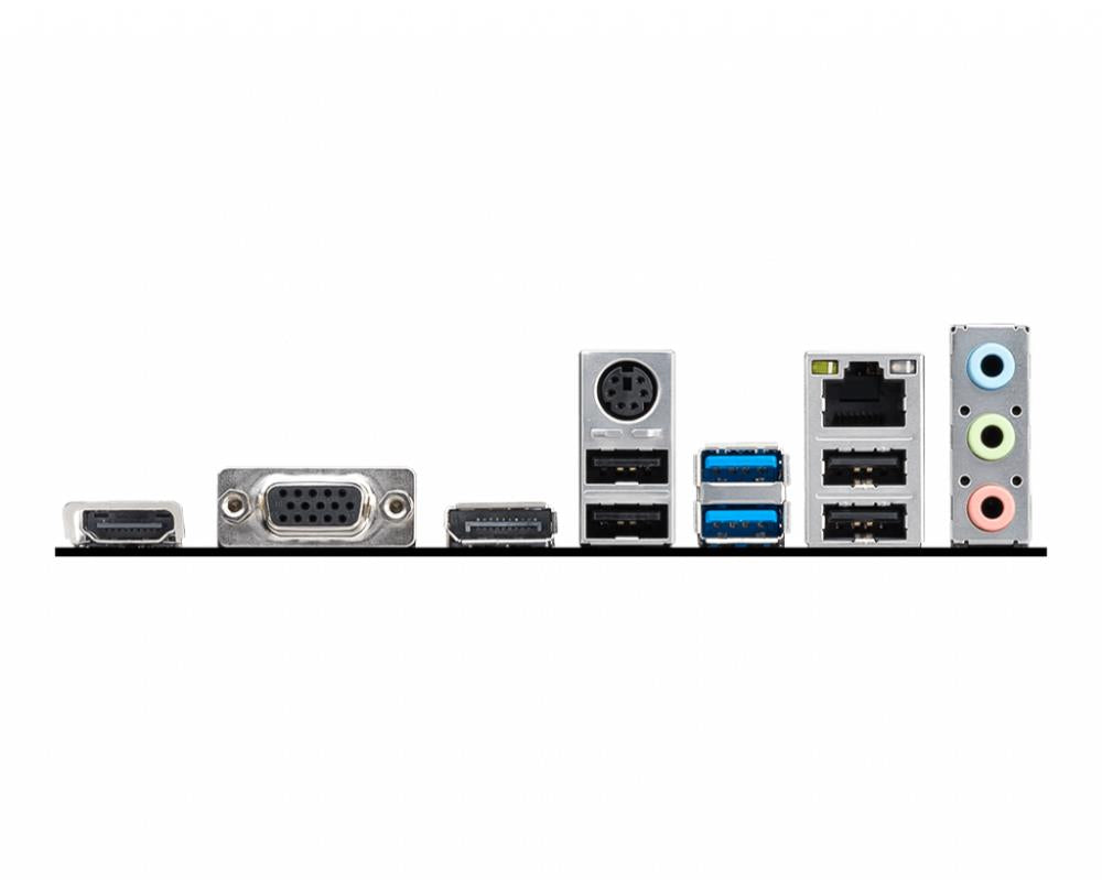 Mainboard MSI Intel H610 LGA1700 MicroATX Memory DDR4 Memory slots 2 1xPCI-Express 3.0 1x 1xPCI-Express 4.0 16x 1xM.2 1x15pin D-sub 1xHDMI 1xDisplayPort 2xAudio-In 1xAudio-Out 4xUSB 2.0 2xUSB 3.2 1xPS/2 1xRJ45 PROH610M-GDDR4
