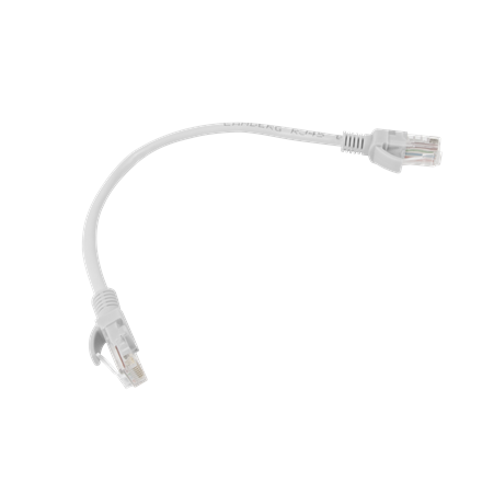 Lanberg Patchcord CAT.5E UTP 0.25M fluke passed 10-pack, Grey | PCU5-20CC-0025-S