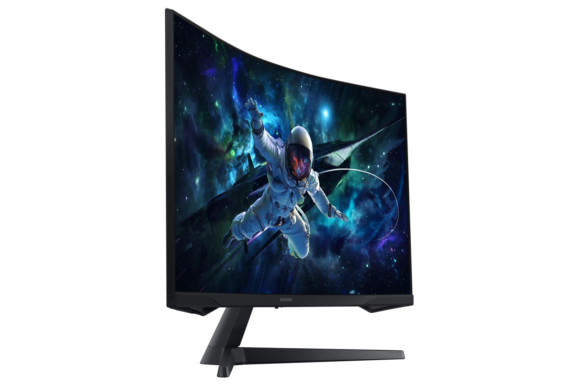 LCD Monitor SAMSUNG Odyssey G5 32" Gaming/Curved Height adjustable Matte Panel VA 2560x1440 16:9 165 Hz 1 ms Colour Black LS32CG552EUXEN