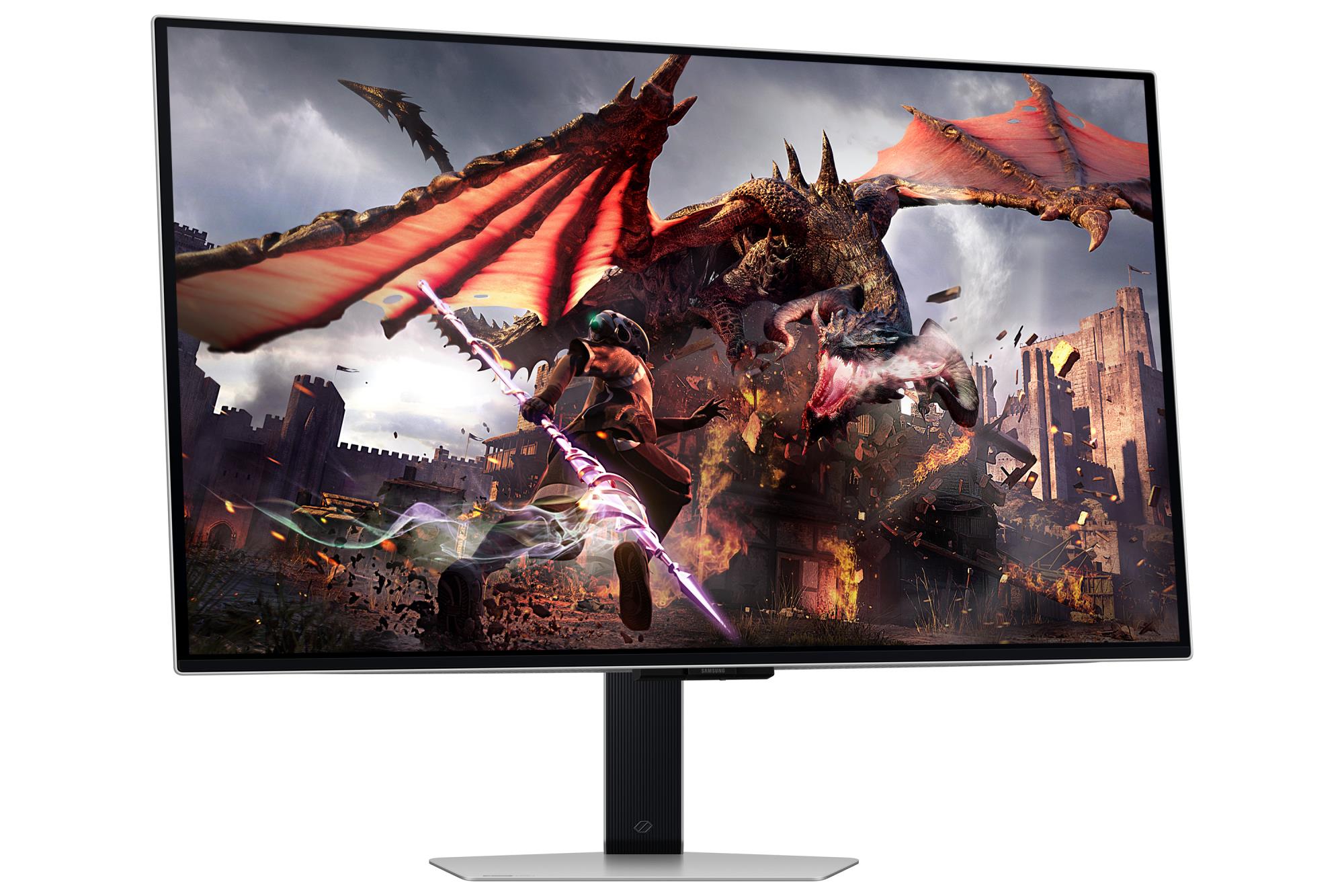 Monitor SAMSUNG 32" Gaming/Smart/4K Panel OLED 3840x2160 16:9 0.03 ms Speakers Swivel Pivot Height adjustable Tilt Colour Silver LS32DG802SUXDU