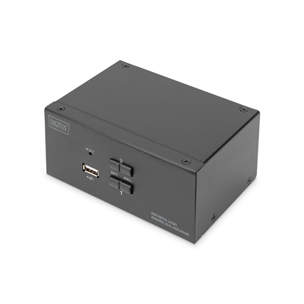 Digitus | KVM Switch, 2-Port, Dual Display, 4K, DisplayPort | DS-12862